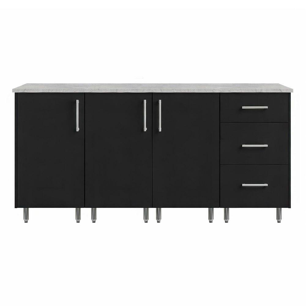 Midday 74.5 in. W Propane Grill Island in Stainless Steel Miami Pitch Black with 3-Drawer Base and 2 ROT price history on PriceWatchPro