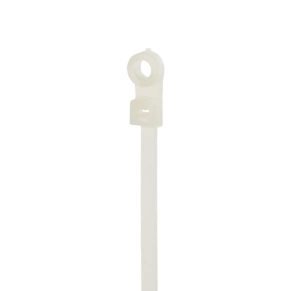 NSi Industries 8 in. Natural Mountable Cable Tie, 50 Lb Tensile Strength (100-Pack)