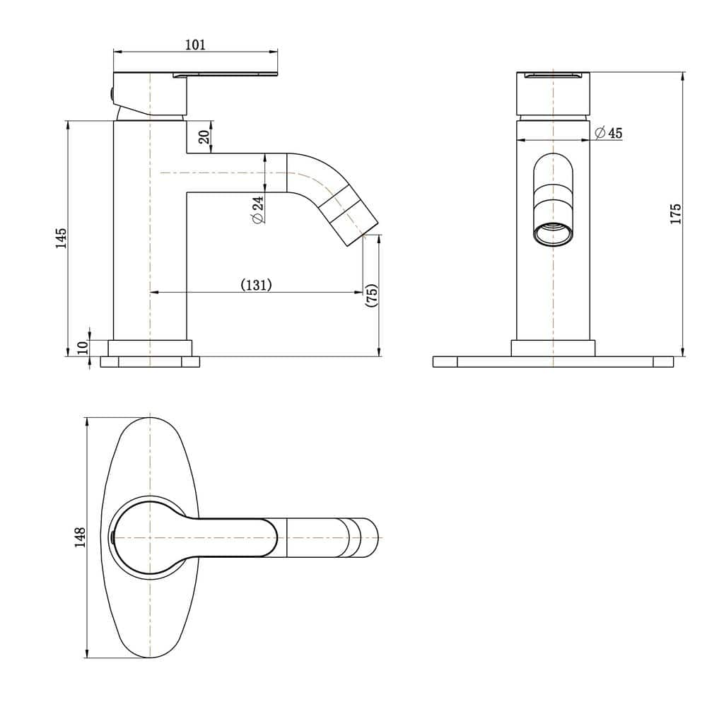 Brushed Nickel Single-Handle Bathroom Faucet with Deck Plate