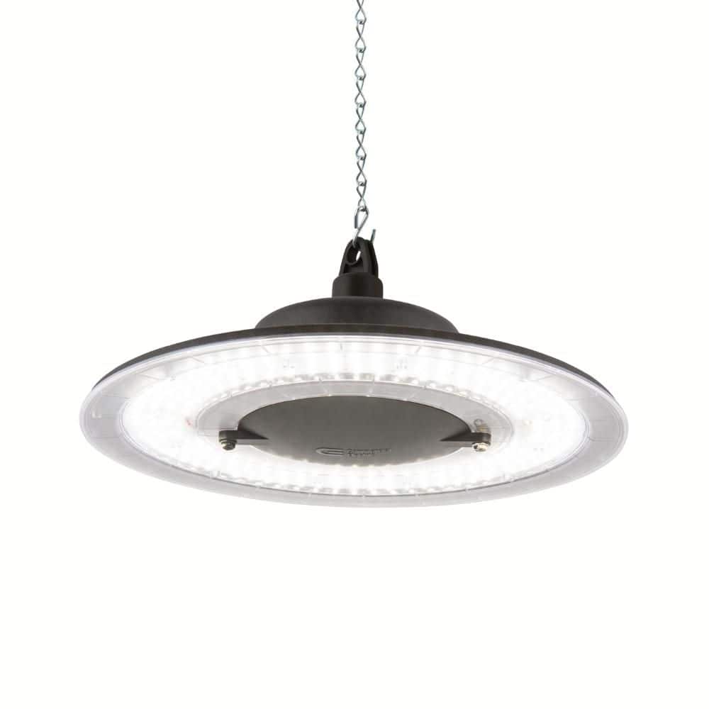 1 ft. 400-Watt Equivalent Round Black LED High Bay Light 12,000 Lumens 90W Daylight 5000K 120-277V Thin Profile Dimmable price history on PriceWatchPro
