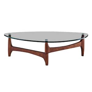Amelia 53 in. Clear Large Specialty Glass Coffee Table