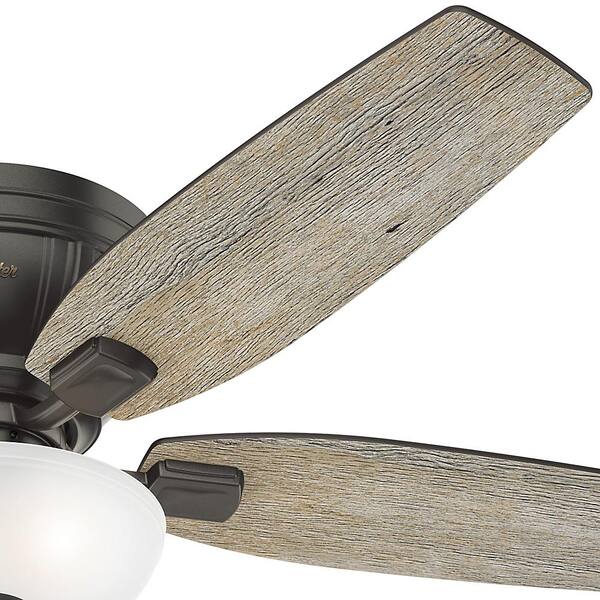 Hunter - Kenbridge 52 in. Noble Bronze Low Profile Indoor Ceiling Fan with LED Light Kit and Pull Chain