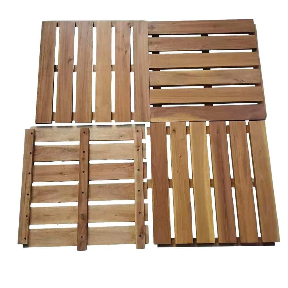 20in. L x20in. W x1. 2in. H Non-Slip Waterproof Natural Wooden Bathroom Floor Mat for Shower base, 4-Pack price history on PriceWatchPro
