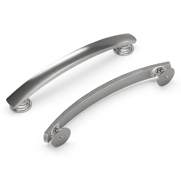 HICKORY HARDWARE American Diner 5-1/16 in. Modern Arch Cabinet Pull Satin Nickel Handle for Kitchen, Bathroom, and Furniture (1 Pack)