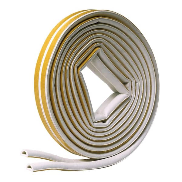 Frost King 5/16 in. x 1/4 in. x 17 ft. White D-Center EPDM Medium Gap Weatherseal Tape