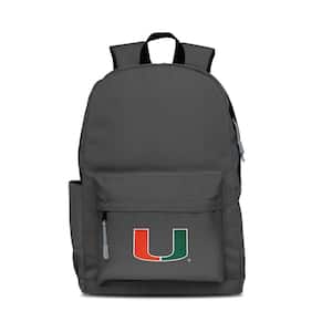 University of Miami Florida 17 in. Gray Campus Laptop Backpack