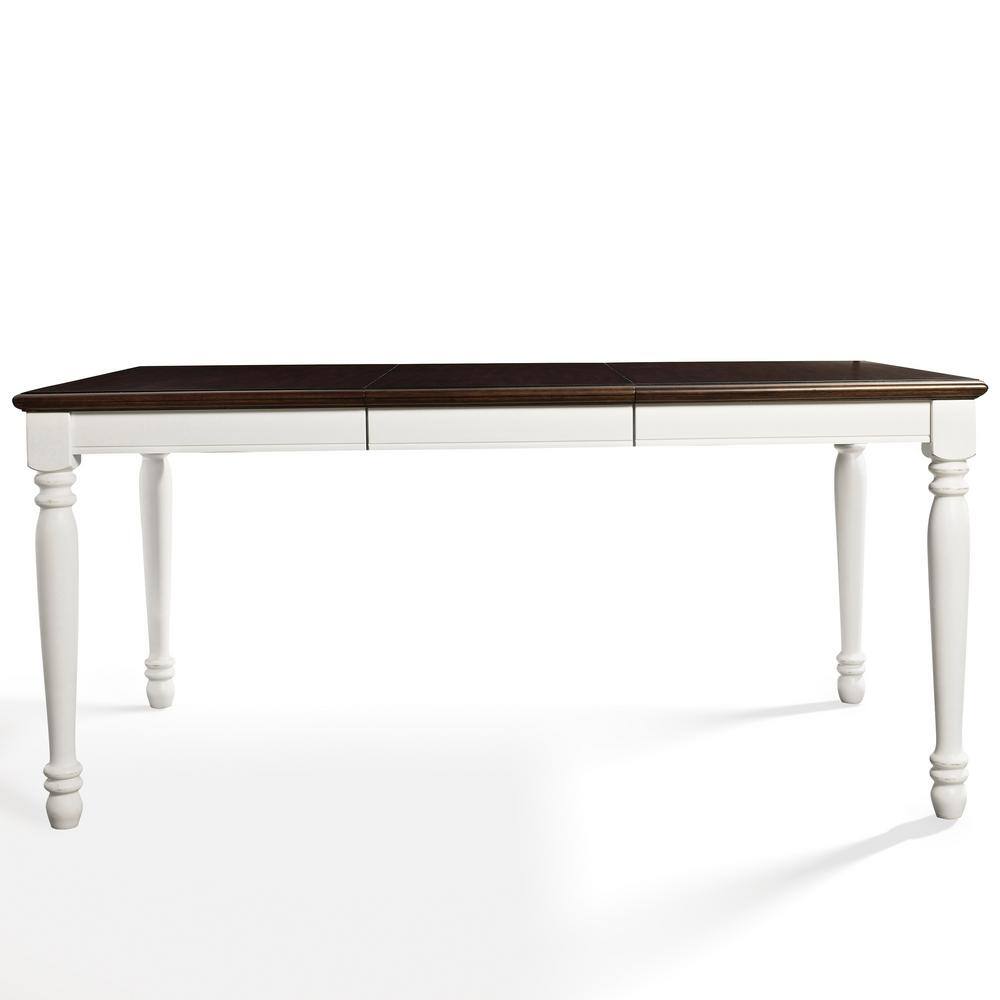 Shelby Extendable Solid Hardwood Dining Table in Antique White