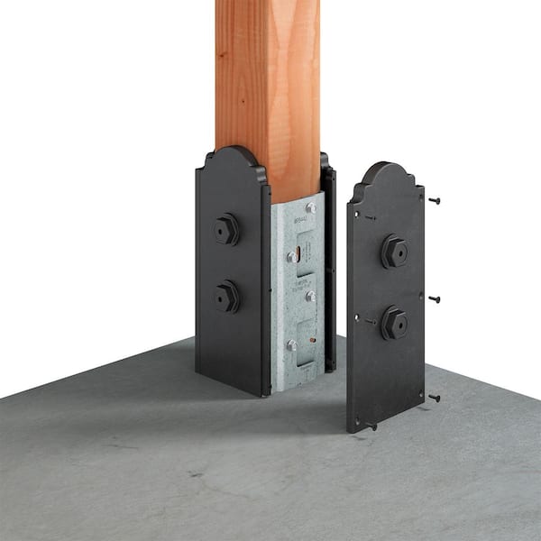 Outdoor Accents Mission Collection Decorative Post Base Cover for 4x4 Nominal Post