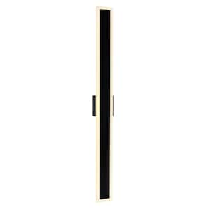 Malibu 59 in. Black LED Integrated Outdoor Wall Light