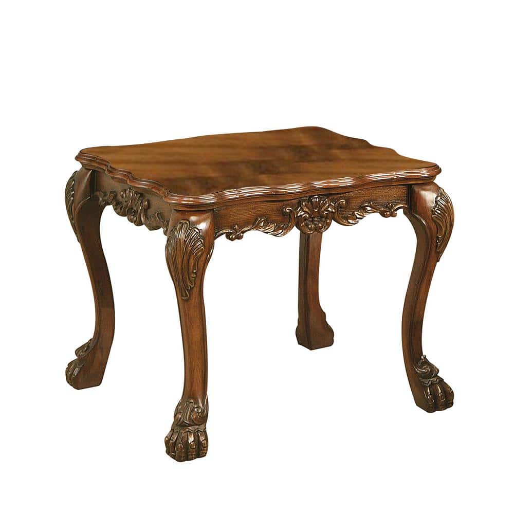 Acme Furniture Dresden 28 in. Cherry Oak Short Square Wood