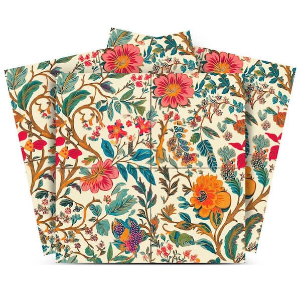 Blue and Brown R128 6 in. x 6 in. Vinyl Peel and Stick Tile (24-Tiles, 6 sq. ft. / Pack)