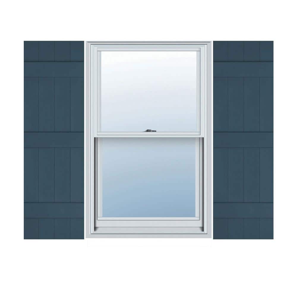 14 in. x 55 in. Lifetime Vinyl Standard Four Board Joined Board and Batten Shutters Pair Classic Blue price history on PriceWatchPro