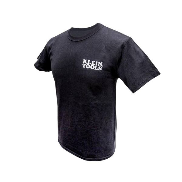 Klein Tools Men's Size X-Large Black Cotton Hanes Tagless Short Sleeved T-Shirt