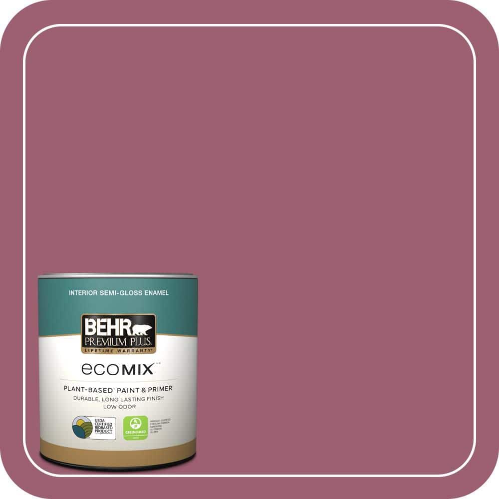 1 qt. #M130-6 Tropical Hibiscus Semi-Gloss Enamel EcoMix Plant-Based Interior Paint & Primer price history on PriceWatchPro