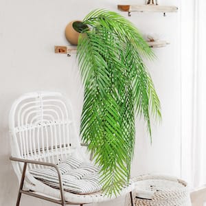 35 in. Deluxe Artificial Palm Leaf Stem Hanging Plant Greenery Foliage Spray Branch