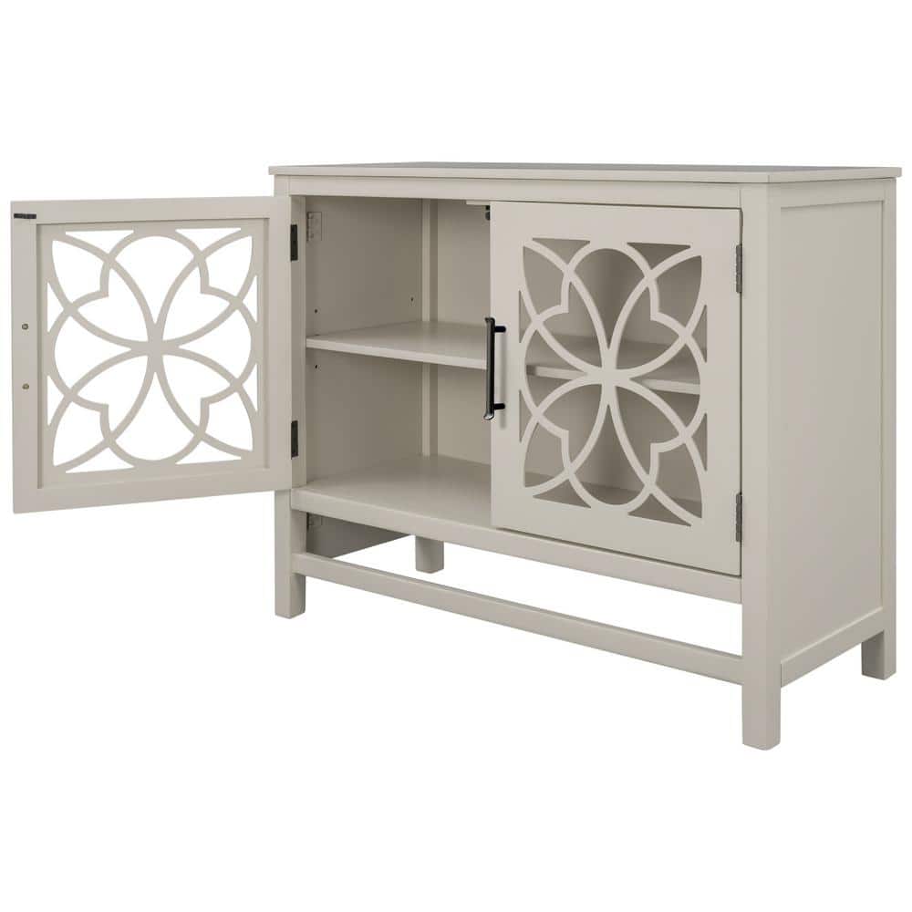39.4 in. W x 15.7 in. D x 31.5 in. H Bathroom White Linen Cabinet