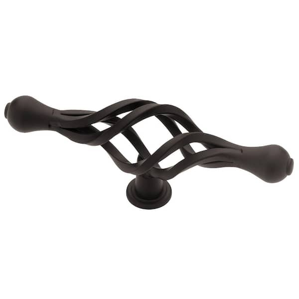 Liberty Birdcage 5-1/16 in. (129 mm) Matte Black Oval Cabinet Knob
