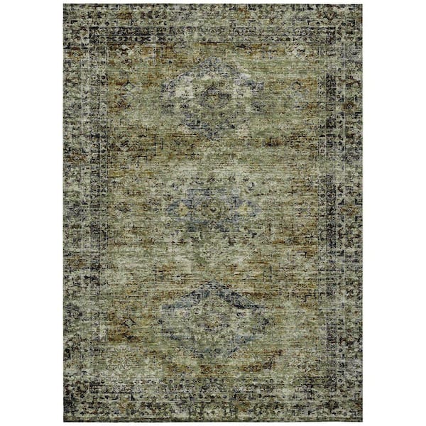 Chantille Machine Washable Indoor/Outdoor Abstract ACN2170 Aloe 2 ft. 6 in. x 3 ft. 10 in. Area Rug