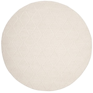 Natura Ivory 6 ft. x 6 ft. Round Geometric Area Rug