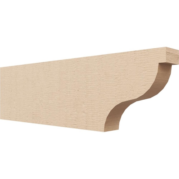 Ekena Millwork 2-in. x 6-in. x 20-in. Garner Woodgrain, Primed Tan Timberthane Polyurethane Rafter Tail Brace
