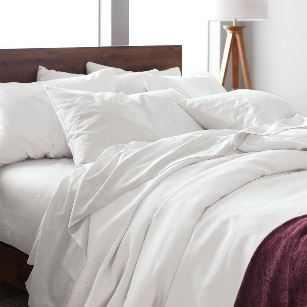 Ivory California King Bamboo Cotton Deep Pocket Sheet Set