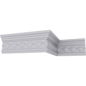 SAMPLE - 1-1/8 in. x 12 in. x 3-1/2 in. Polyurethane Franklin Crown Moulding