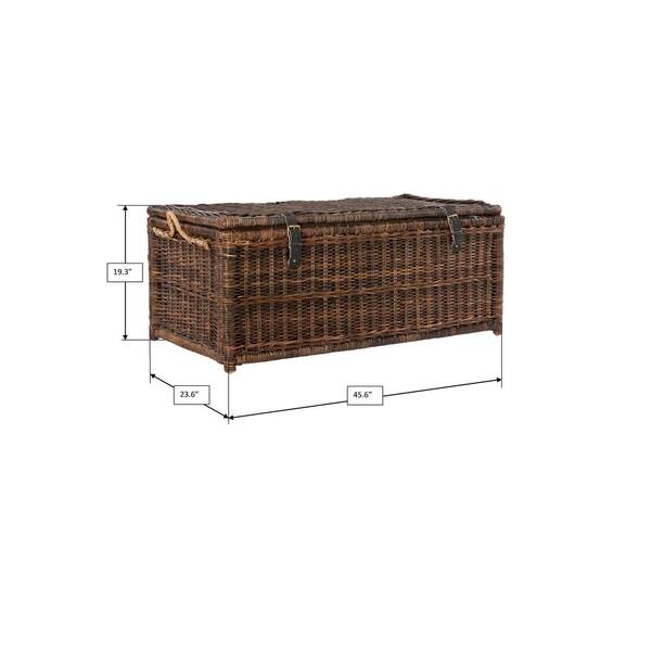 Freeport Brown Wicker Storage Bin – GDFStudio