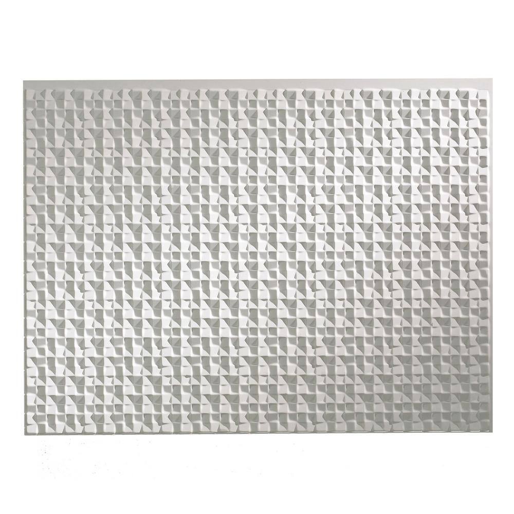 Matte White Vinyl Decorative Backsplash Tiles, 18" x 24"
