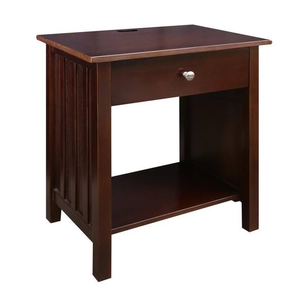 Casual Home Vanderbilt Espresso Nightstand with USB Port 36023 The