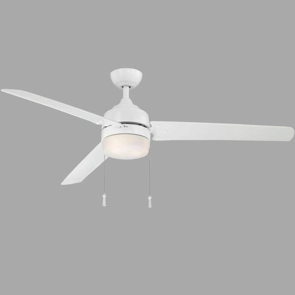 Home Decorators Collection Carrington 60 in. Indoor/Outdoor White Ceiling Fan with Light Kit