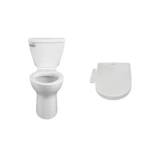 Advanced Clean 1.0 SpaLet Bidet Seat with Cadet 3-Right Height Elongated 1.28 GPF Toilet in White