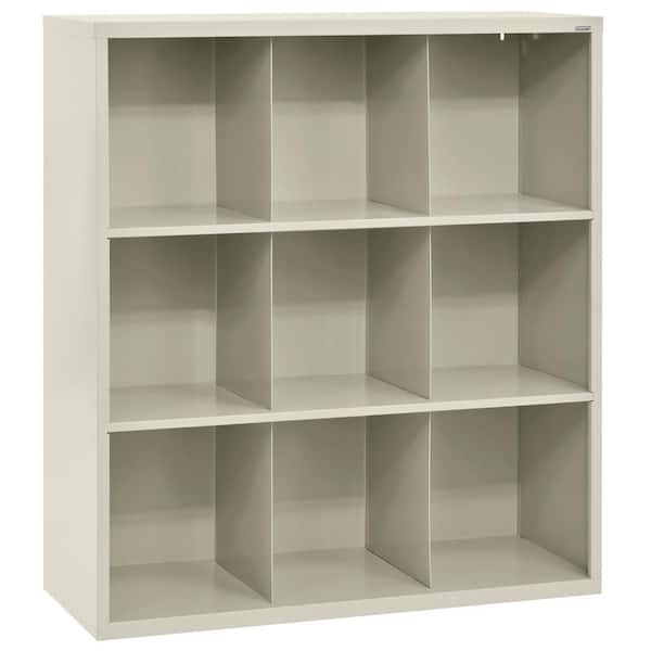 Sandusky Steel 9-Cube Organizer in Putty (52 in. H x 46 in. W x 18 in. D)