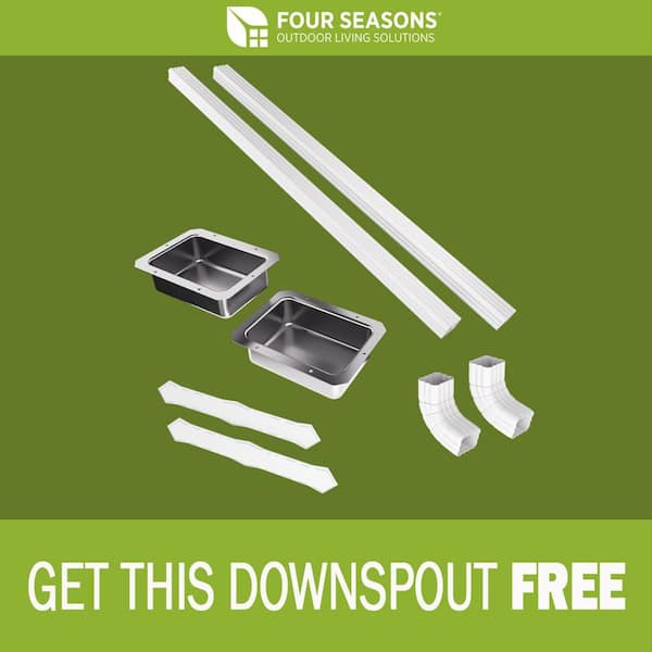 16 ft. x 10 ft. White Aluminum Frame White Roof Carport, 4 Posts 30 lbs. Snow Load