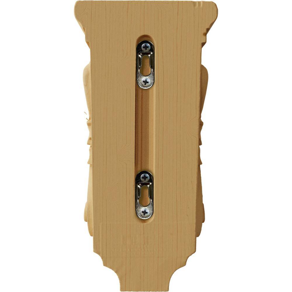 Medium Alder Acanthus Wood Corbel, 5"W x 5"D x 10"H