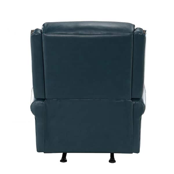 ARTFUL LIVING DESIGN Torivio Turquoise Leather Rocker Recliner 