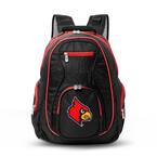 NCAA Louisville Cardinals 19 in. Black Trim Color Laptop Backpack