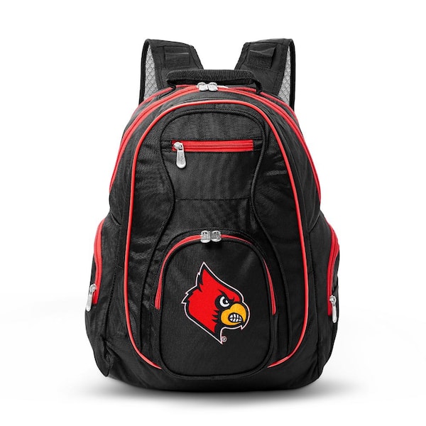 Denco NCAA Louisville Cardinals 19 in. Black Trim Color Laptop Backpack