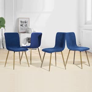 Scargill Blue Fabric Upholstered Side Dining Chair (Set of 4)
