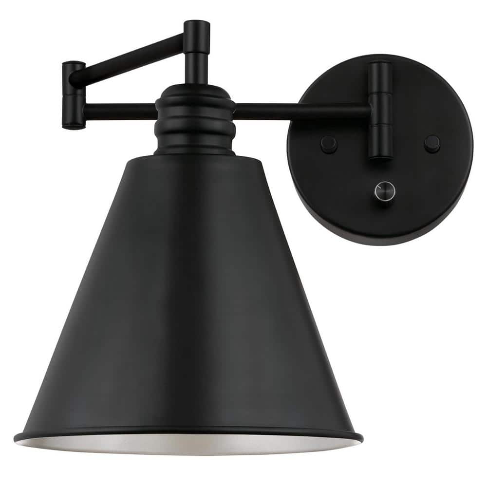 Matte Black 21.5" Swing Arm Wall Sconce