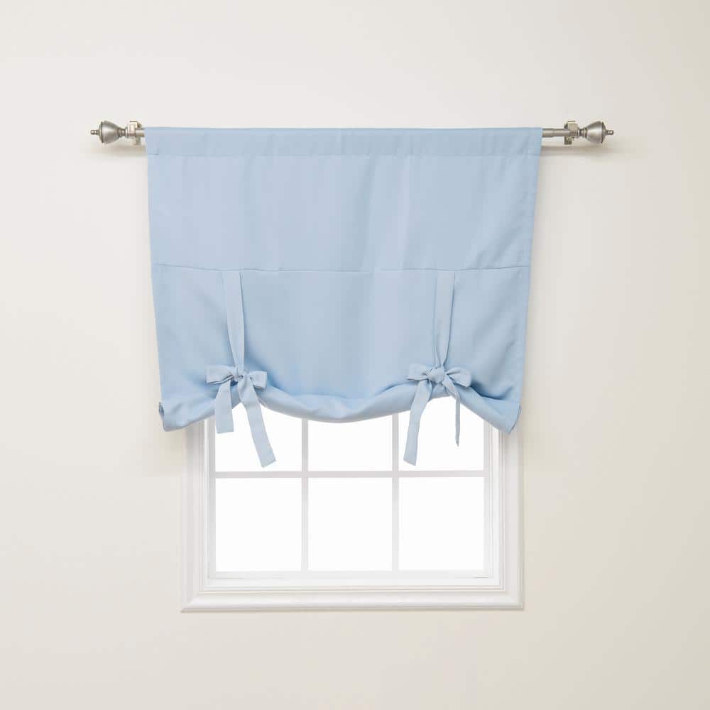 Best Home Fashion Sky Blue Rod Pocket Blackout Curtain - 42 in. W x 63 ...