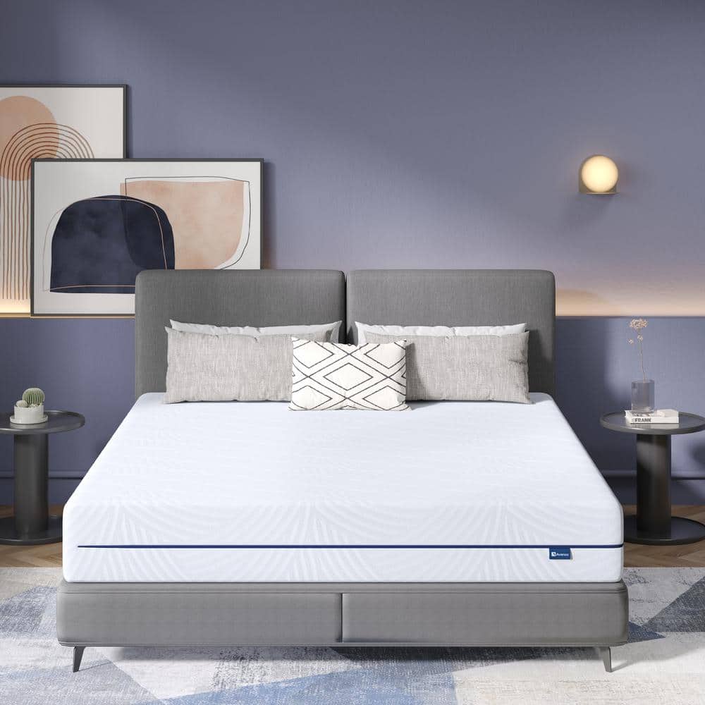 Comfortable Queen Medium 10 in. Gel Memory Foam Mattress, Double-Sided Avai
