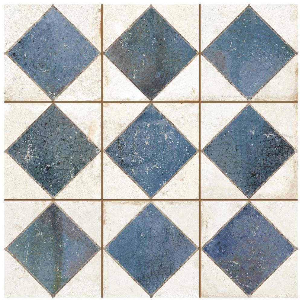 Kings Arles Blue 4-3/8 in. x 13 in. Ceramic Floor and Wall Take Home Tile Sample price history on PriceWatchPro