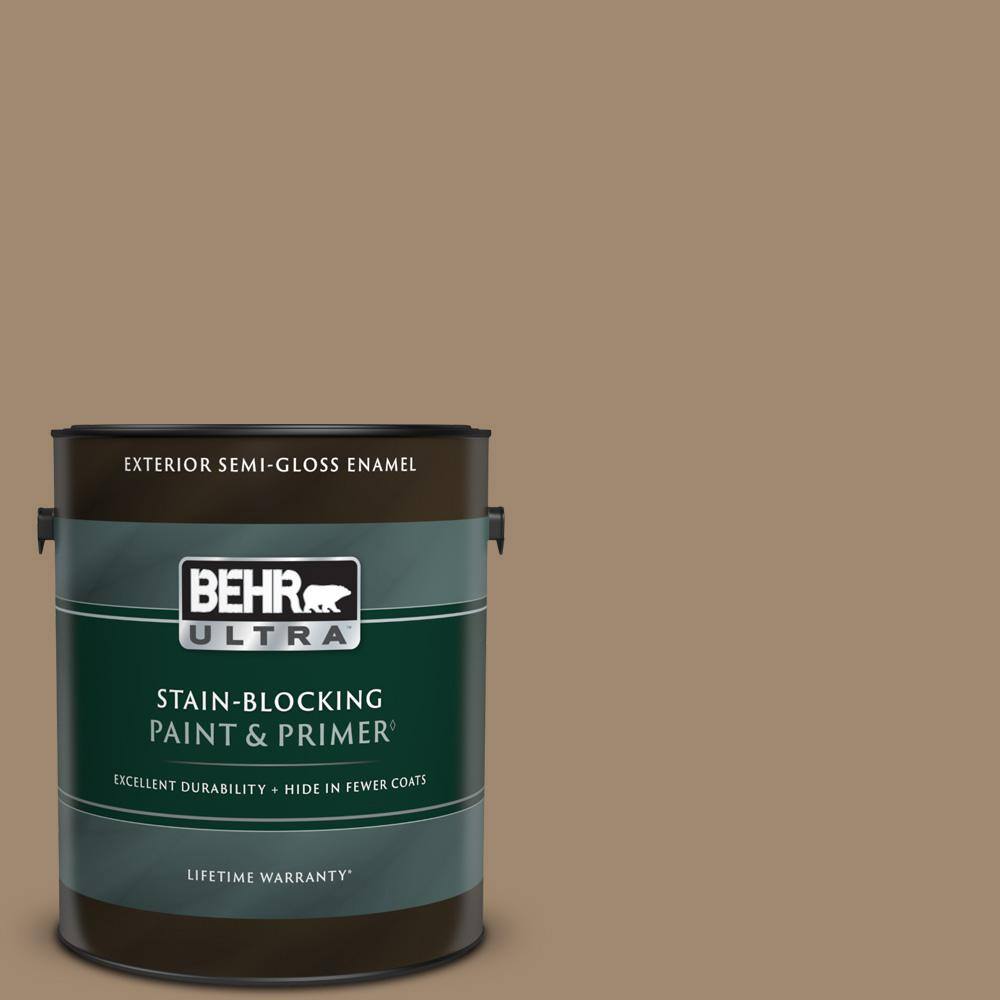 BEHR ULTRA 1 gal. 700D5 Toffee Crunch SemiGloss Enamel Exterior
