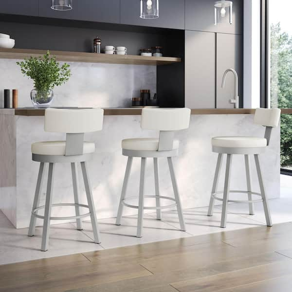 Off white swivel online bar stools