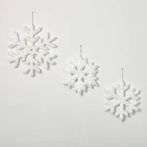 10 Metal 3D Snowflake Ornament: Antique Silver Leaf [XY899047] 