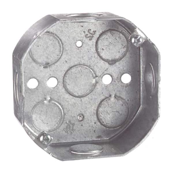 Steel City 4 in. Octagon Box with 1/2 in. Knockouts