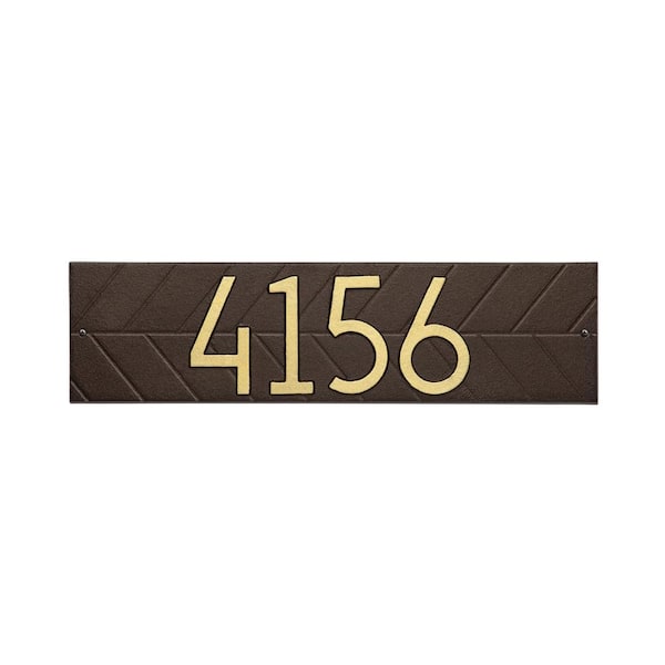 Whitehall Products Modern Herringbone Horizontal Plaque, Standard Wall 1-Line