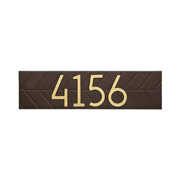 thumbnail image 2 of Whitehall Modern Floating Address Plaque - 4.5 Inch Horizontal Wall Numbers 2 of 4