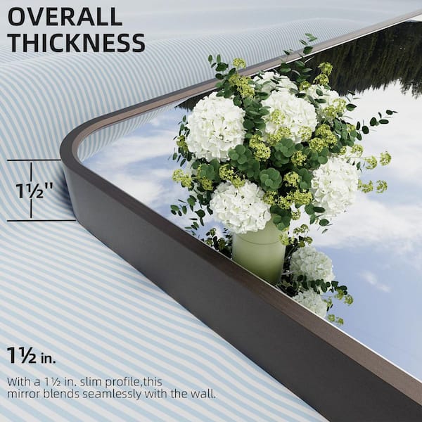 Lior 24 in. W x 36 in. H Tempered Glass Oil Rubbed Bronze Rectangular Framed Wall Bathroom Vanity Mirror