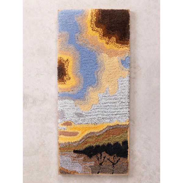 Farida Multicolored Tufted Framed Wall Art 12 in. x 28 in.